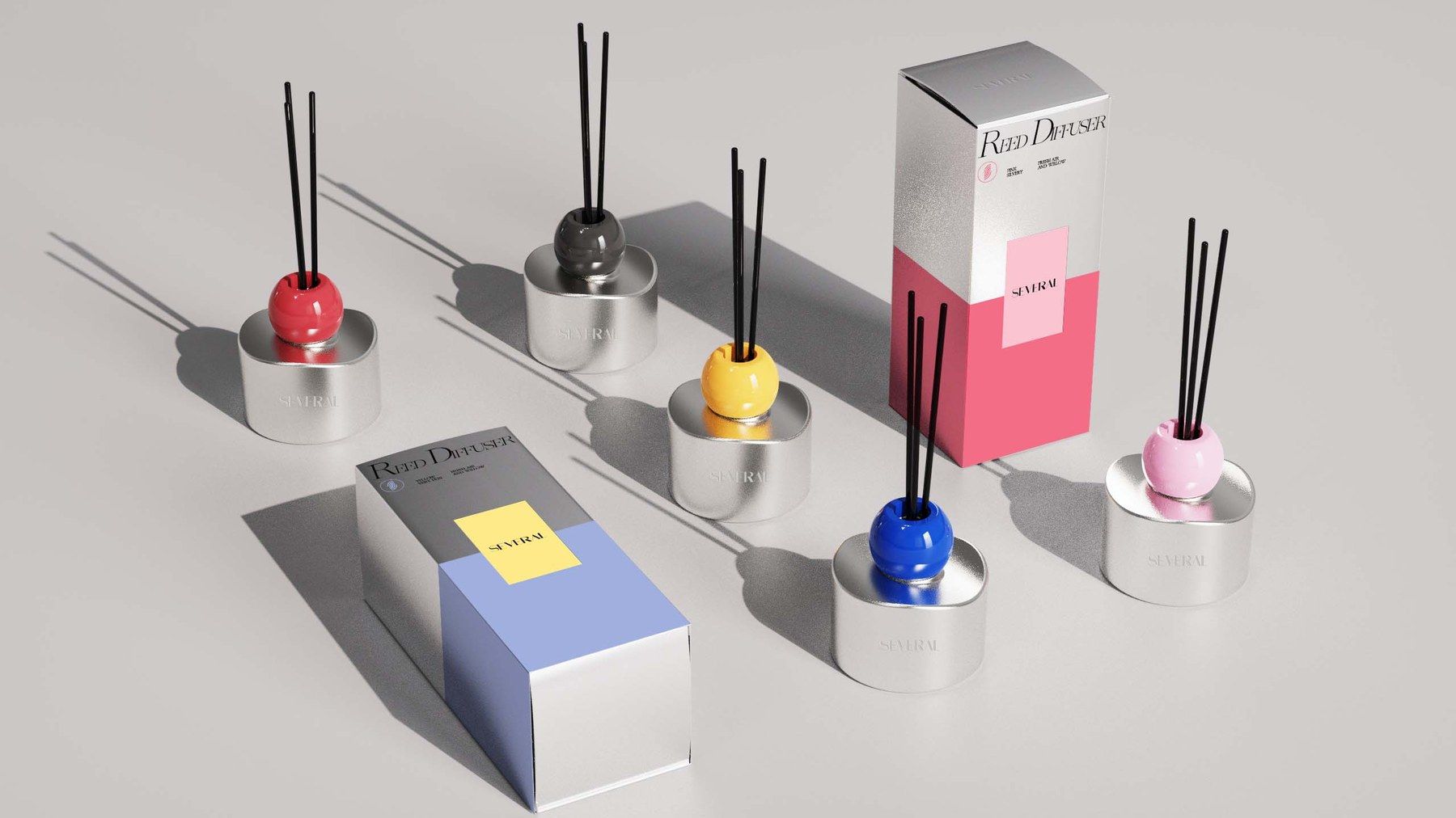 Sunset home fragrance range in several colours
